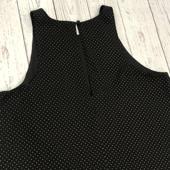 Leith Shift Mini Polka Dot Dress Black Gold Small - Picture 6 of 6